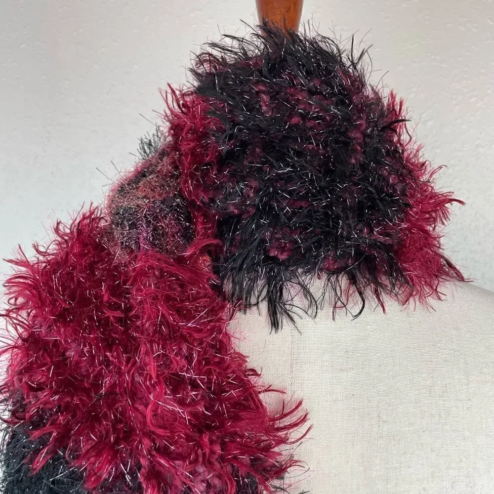 Red and Black Fabulous Scarf EUC